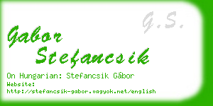 gabor stefancsik business card